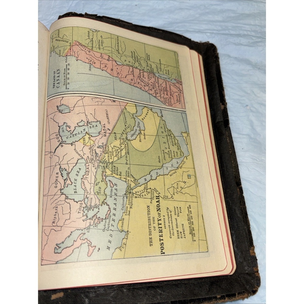 Antique 1922 National Bible Press Illustrated King James Bible Maps Concordance - Picture 16 of 16